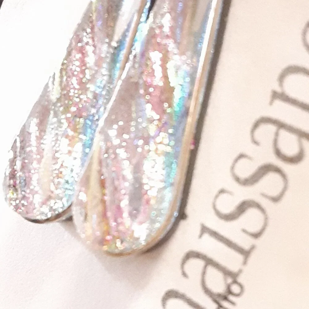 CLOSET SALE!!    New Multicolored Dichroic Glass Earrings - Picture 14 of 16